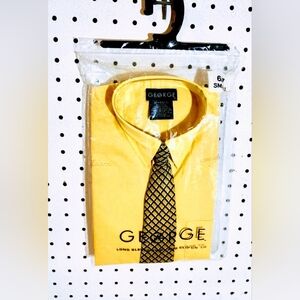 George Yellow Dress Shirt with Coordinating Tie